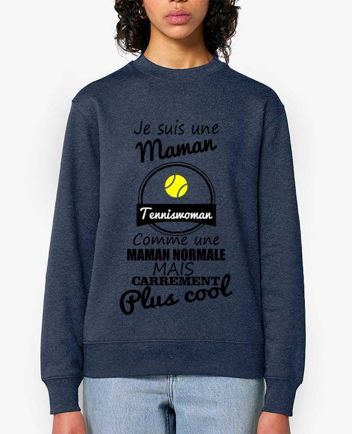 Sweat-shirt Je suis une maman tenniswoman comme une maman normale mais carrément plus cool Par Benic