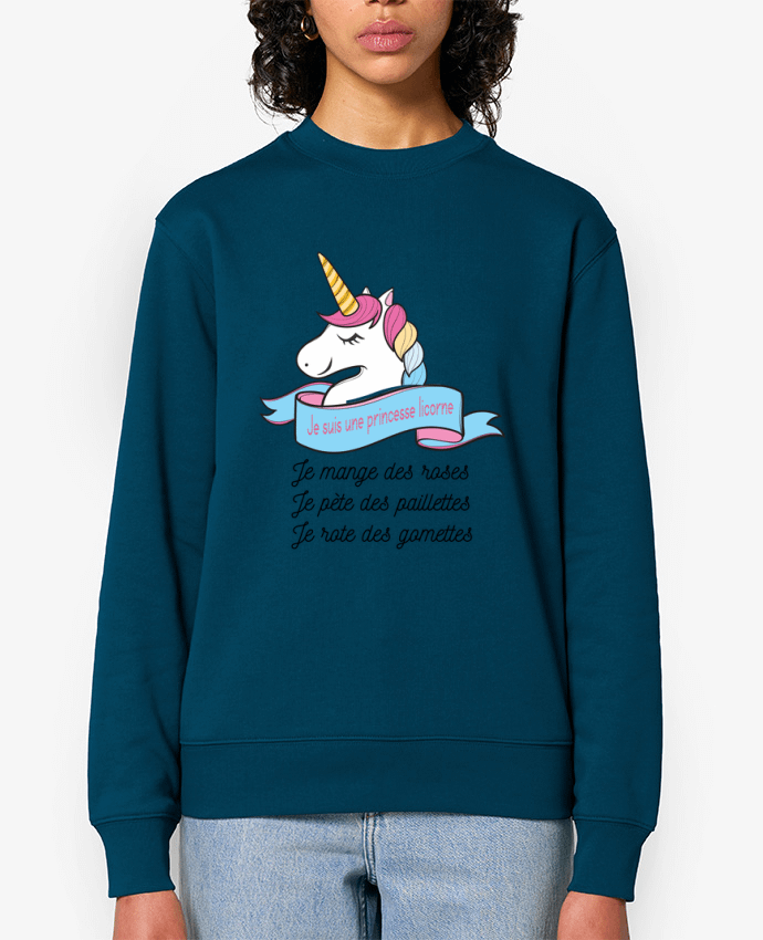 Sweat-shirt Je suis une princesse licorne Par tunetoo