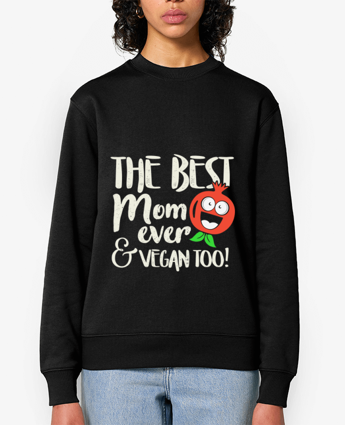 Sweat-shirt The best mom ever & vegan too Par Bichette