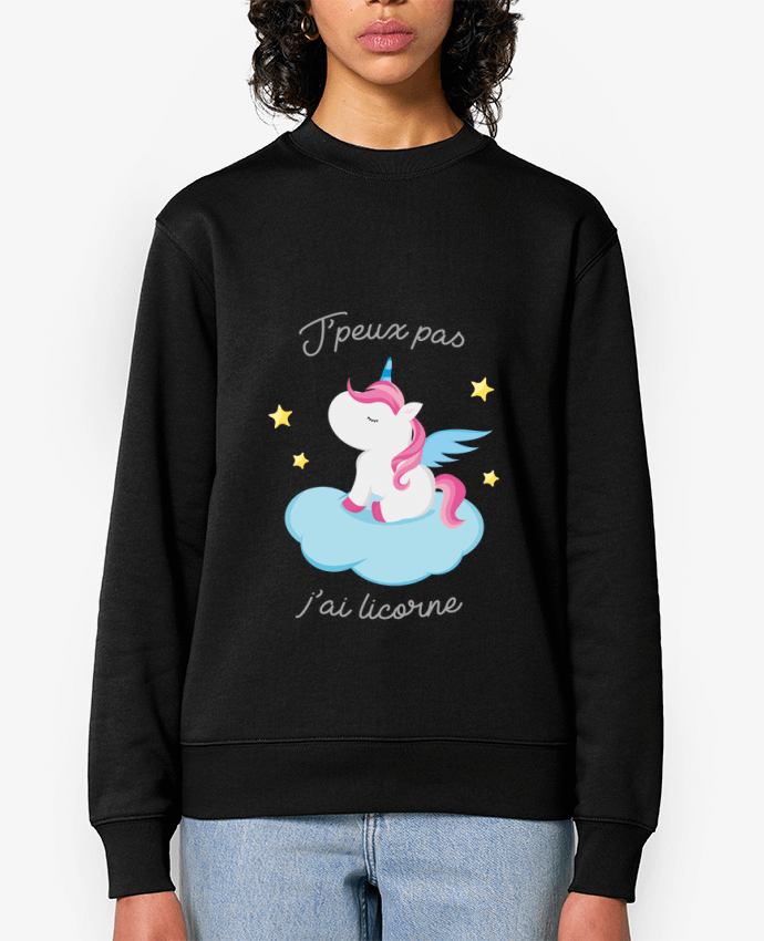 Sweat-shirt Je peux pas j'ai licorne Par FRENCHUP-MAYO