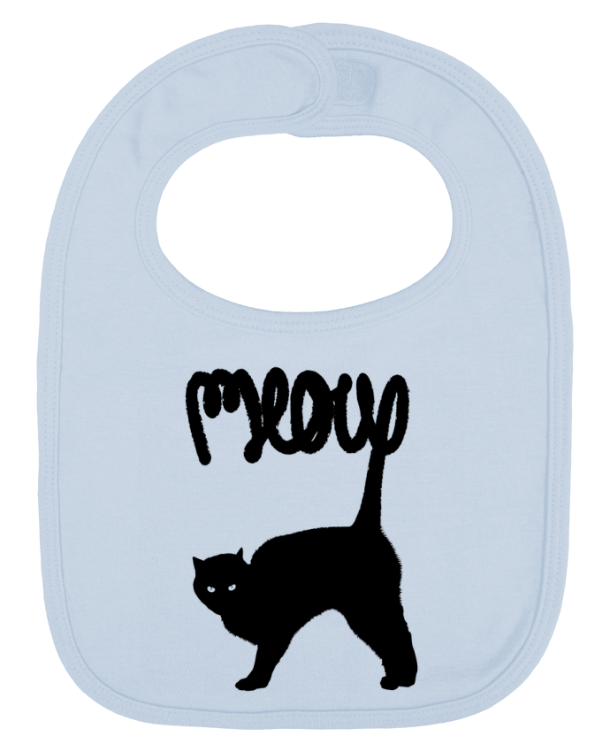Bavoir bébé uni Meow par Florent Bodart