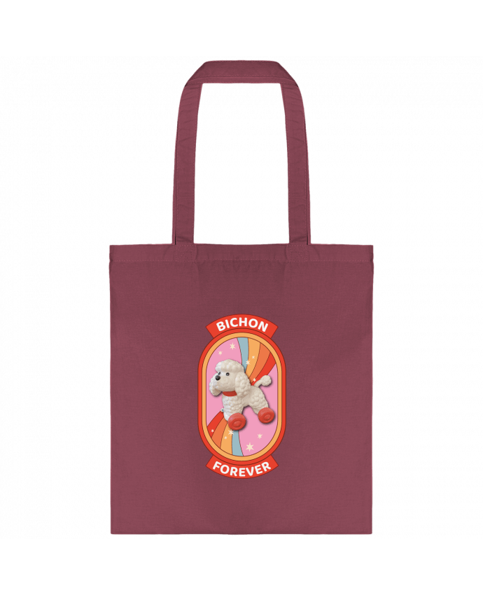 Tote-bag Bichon forever Arc-en-ciel par Unik&moi