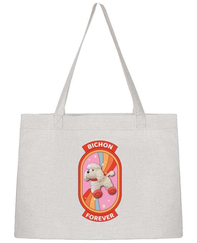 Sac Shopping Bichon forever Arc-en-ciel par Unik&moi