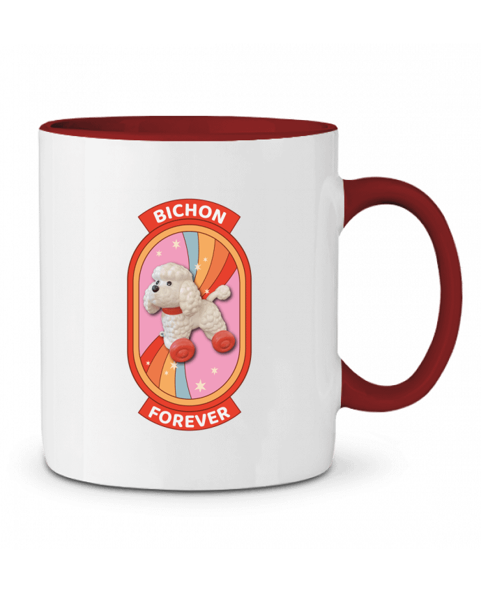 Mug bicolore Bichon forever Arc-en-ciel Unik&moi