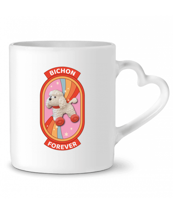 Mug coeur Bichon forever Arc-en-ciel par Unik&moi
