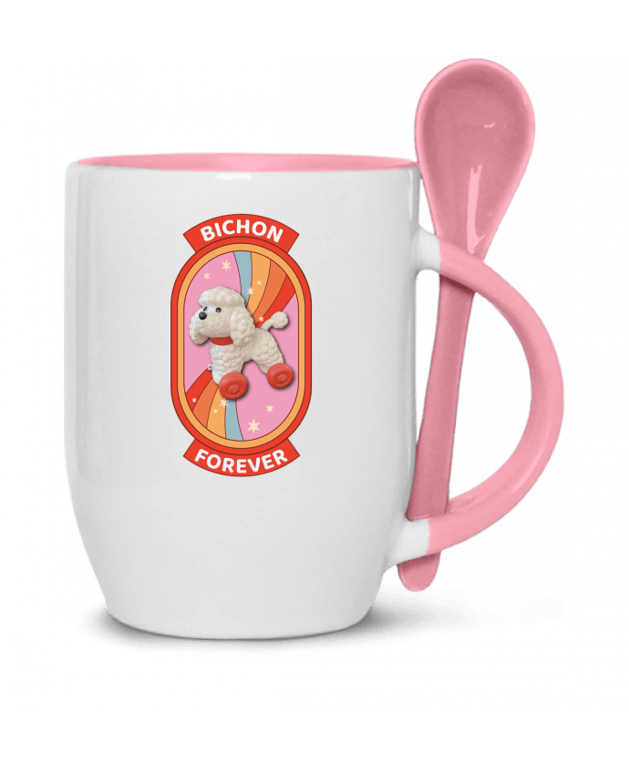  Tasse cuillère Bichon forever Arc-en-ciel par Unik&moi