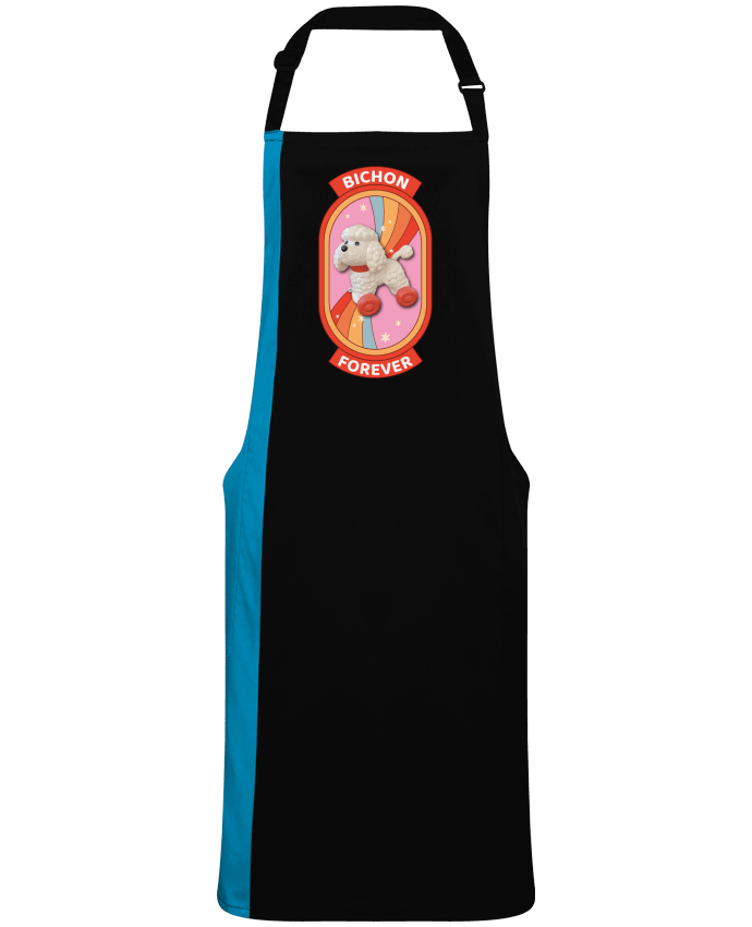 Tablier bicolore Bichon forever Arc-en-ciel par  Unik&moi
