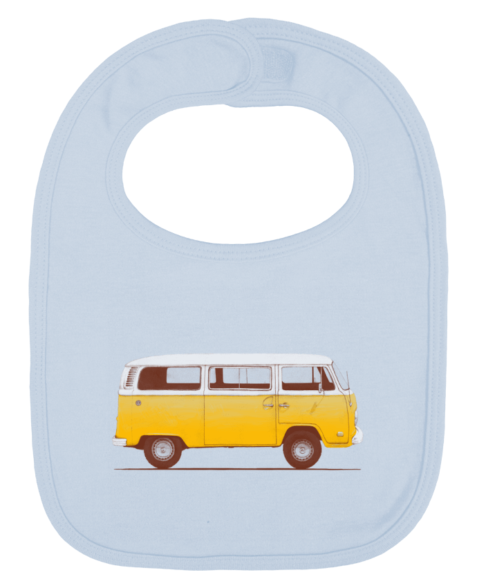Bavoir bébé uni Yellow Van par Florent Bodart
