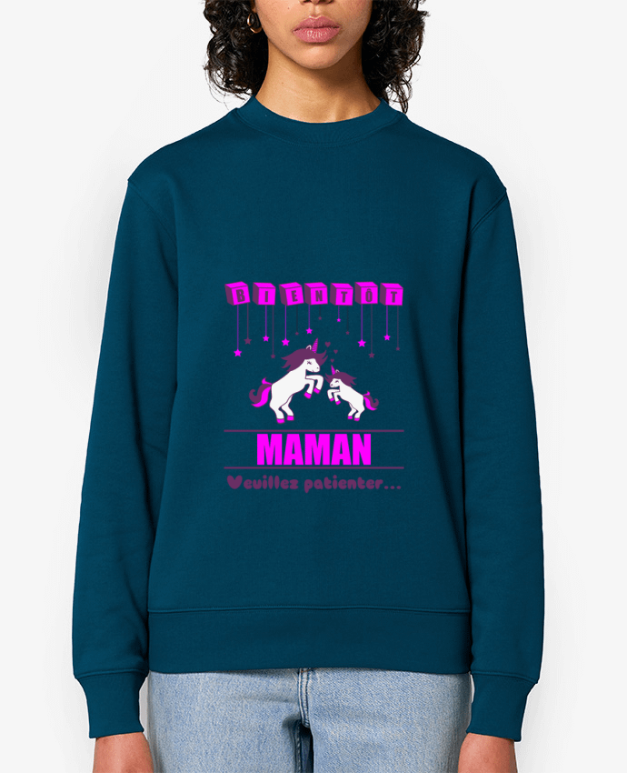Sweat-shirt Bientôt Maman, licorne Par Benichan