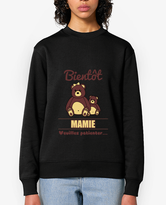 Sweat-shirt Bientôt Mamie, future grand-mère, ourson, famille, grossesse Par Benichan