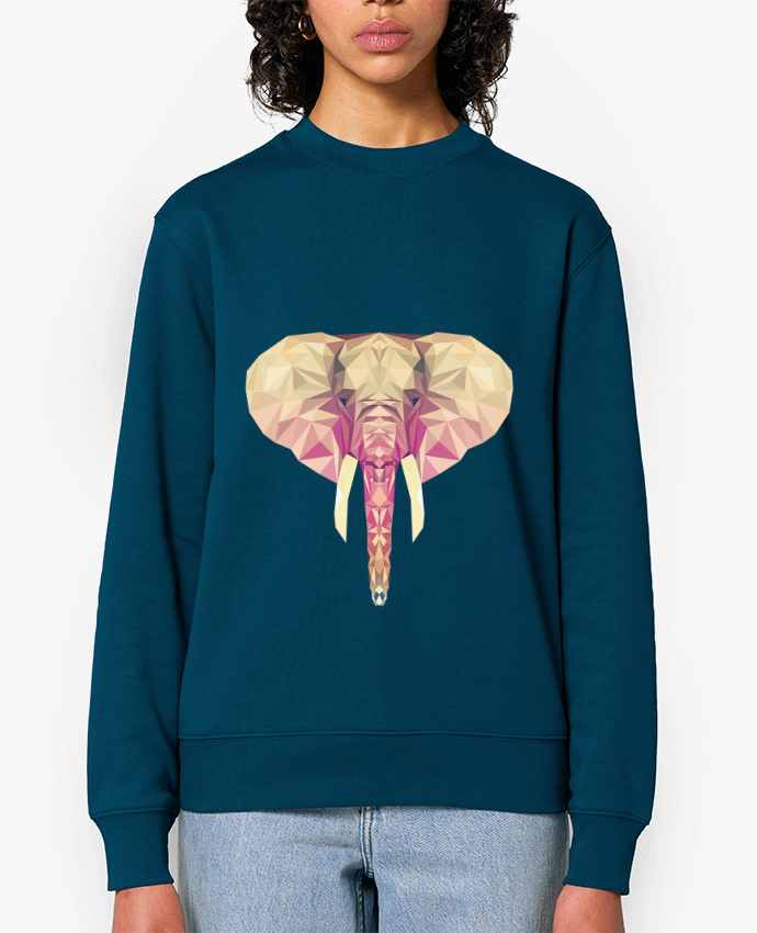 Sweat-shirt Elefante poligonal Par color indigo