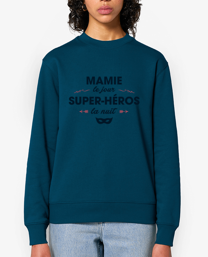 Sweat-shirt Mamie le jour, super-héros la nuit Par tunetoo