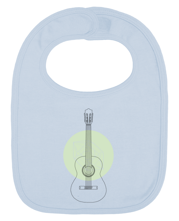 Bavoir bébé uni Guitar par Florent Bodart