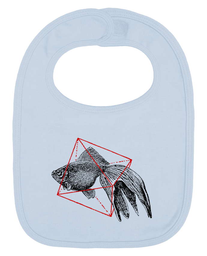 Bavoir bébé uni Fish in geometrics II par Florent Bodart