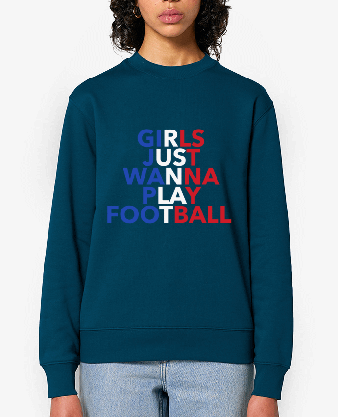 Sweat-shirt Girls just wanna play football Par tunetoo