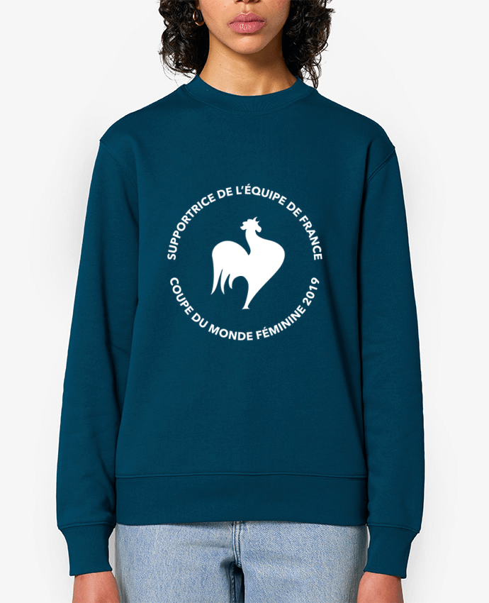 Sweat-shirt Supportrice de l'équipe de France - Coupe du monde féminine 2019 Par tunetoo