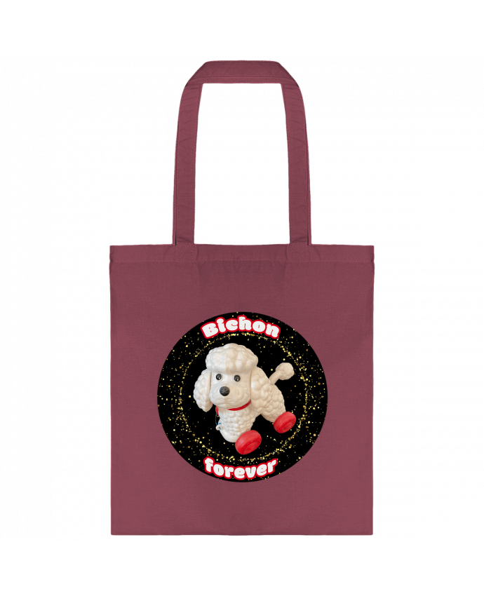 Tote-bag Bichon forever paillettes par Unik&moi