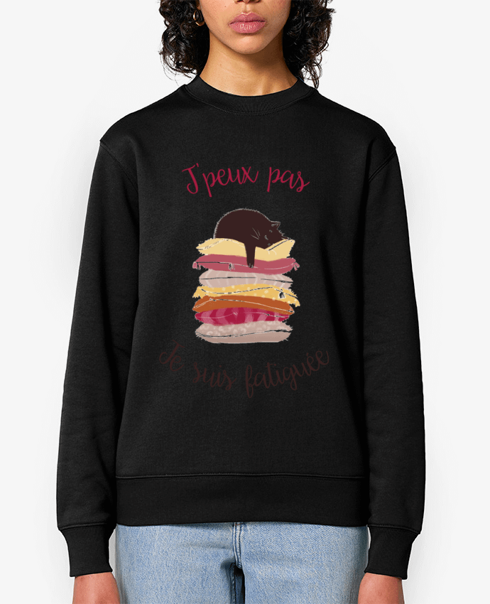 Sweat-shirt J'peux pas je suis fatiguée Par La boutique de Laura