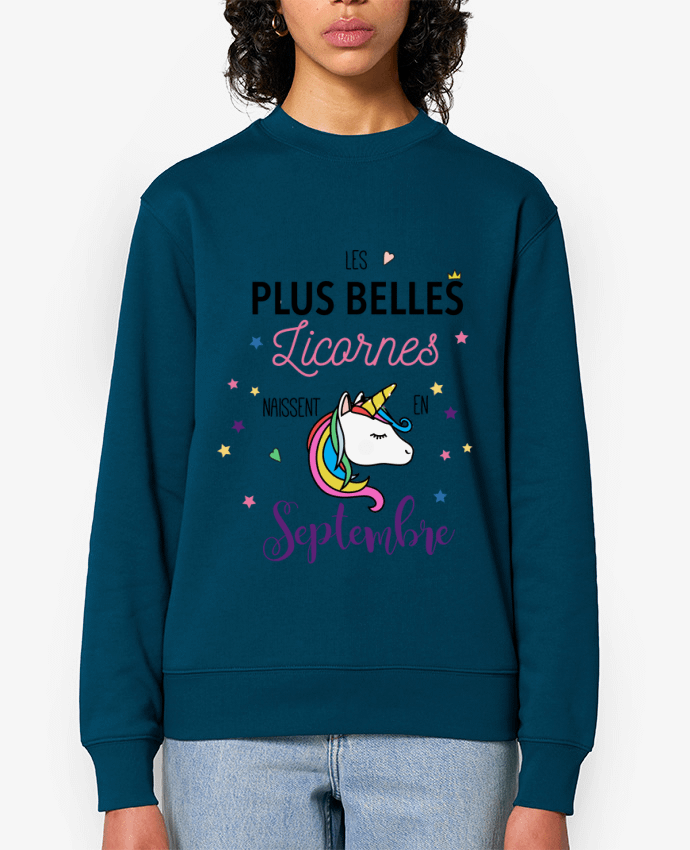 Sweat-shirt Belle licorne / Septembre Par La boutique de Laura