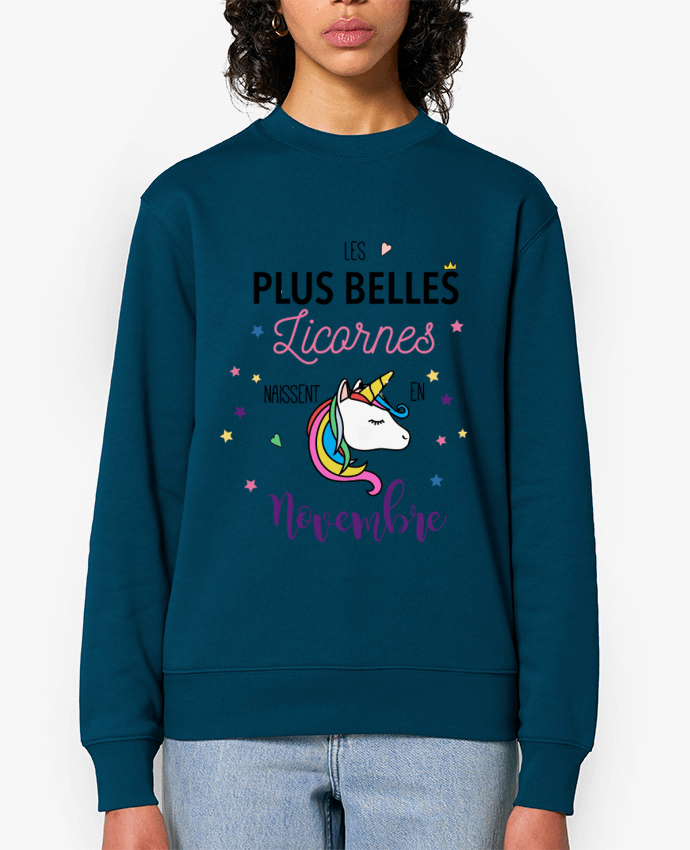 Sweat-shirt Les plus belles licornes / Novembre Par La boutique de Laura