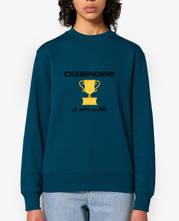 Sweat-shirt Championne de mère en fille Par tunetoo