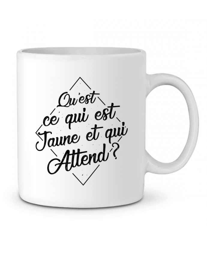 Mug  Qu'est ce qui est jaune et qui attend ? par tunetoo