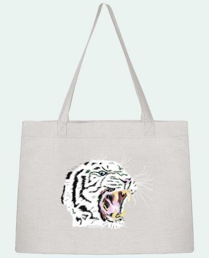 Shopping tote bag Stanley Stella Tigre blanc rugissant by Cameleon