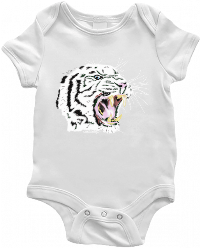 Body bébé Tigre blanc rugissant par Cameleon