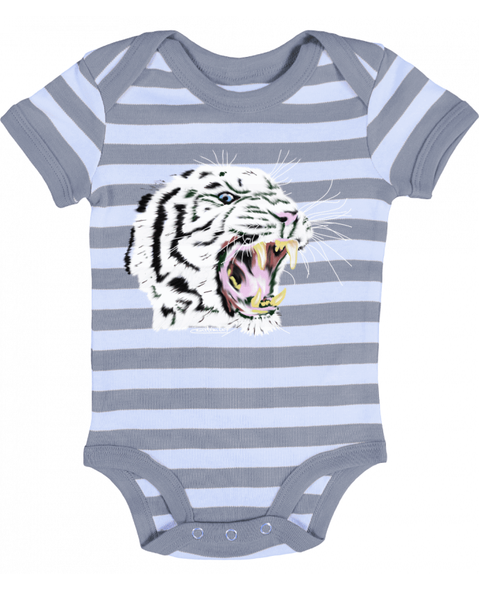 Baby Body striped Tigre blanc rugissant - Cameleon