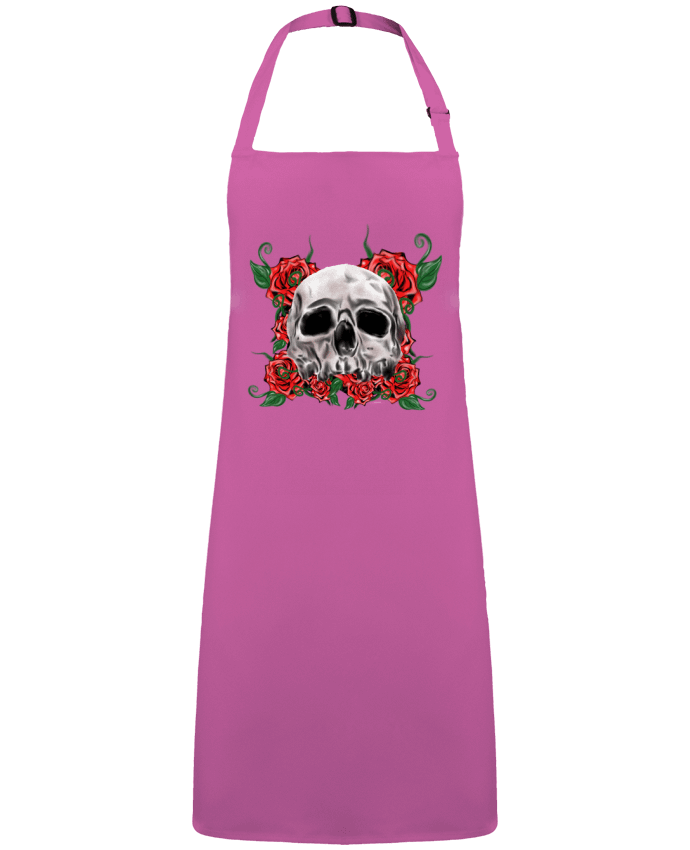Apron no Pocket skull and roses by  Cameleon