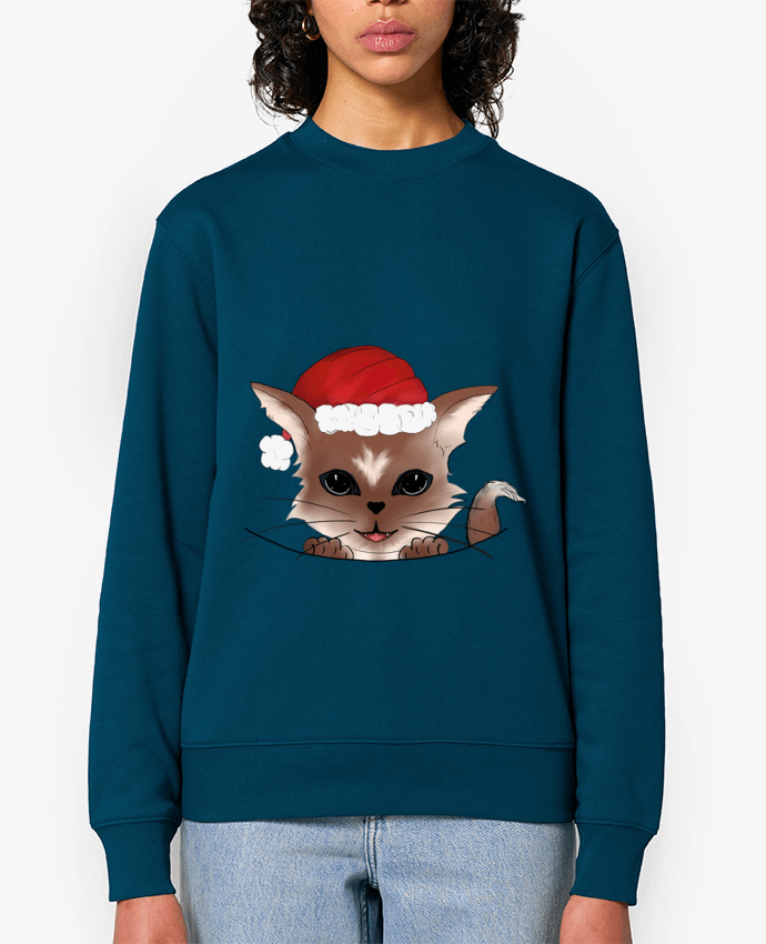 Sweat-shirt Chat marron avec  bonnet Par ZeroXIII