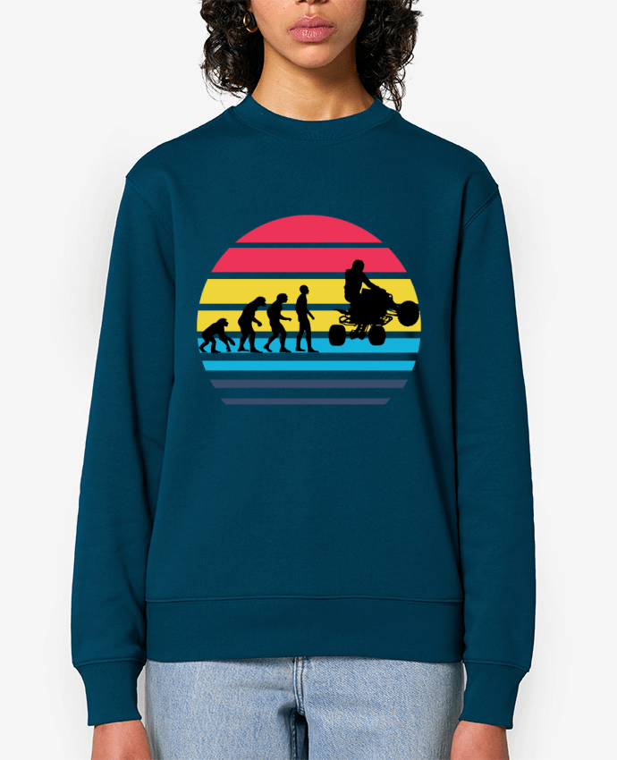 Sweat-shirt Evolution de l'humanité OFFROAD quad Par Cheerocki