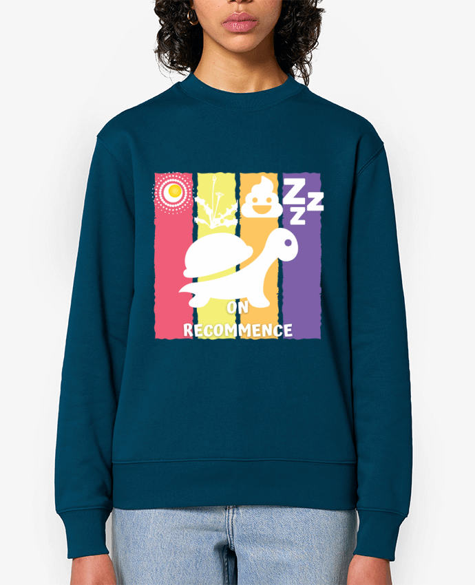 Sweat-shirt Tortue On recommence Par Cheerocki