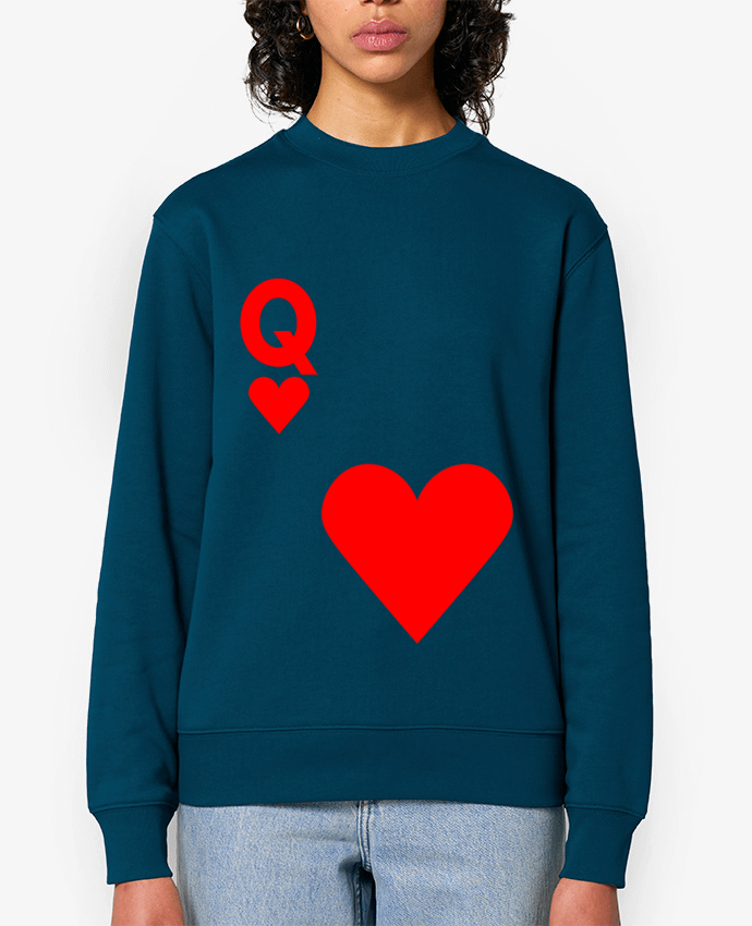 Sweat-shirt La Dame de coeur - Idée cadeau Par IPUAL - La Boutique