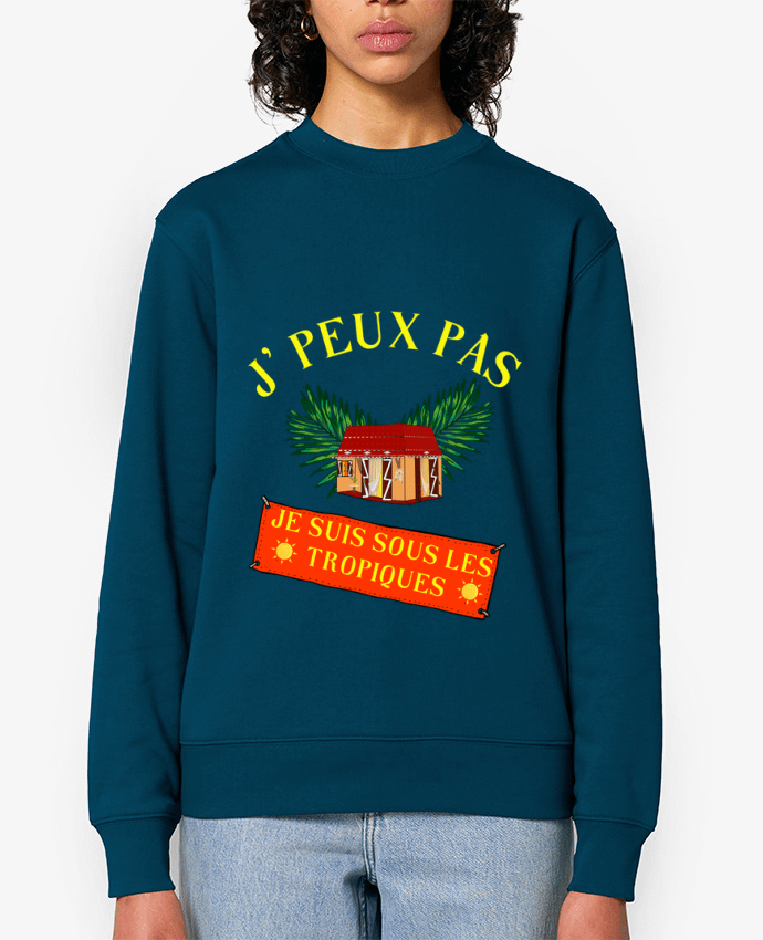 Sweat-shirt je peux pas, je suis sous les tropiques Par Fridaé