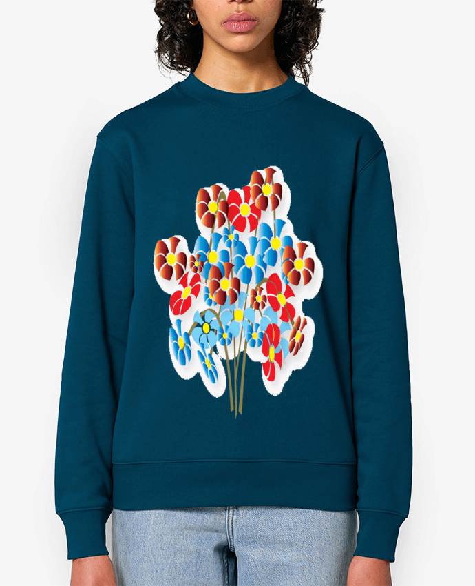 Sweat-shirt Bouquet de fleurs Par illustraman