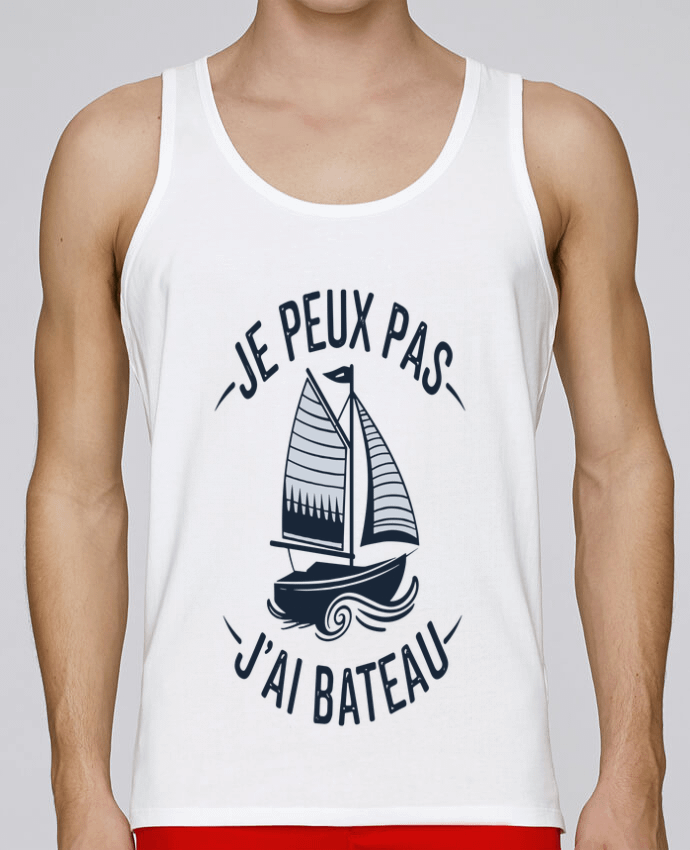 Débardeur homme je peux pas j'ai bateau par bwilfy 100% coton bio