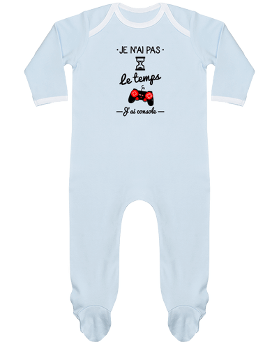 Body Pyjama Bébé Pas le temps, j'ai console, tee shirt geek,gamer par Benichan