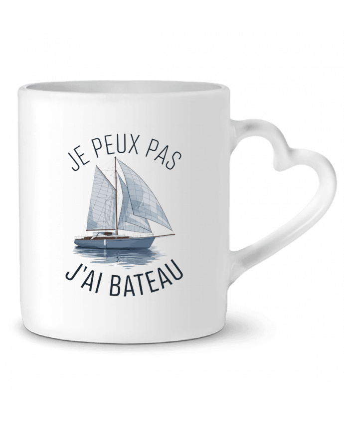 Mug coeur je peux pas j'ai bateau par bwilfy