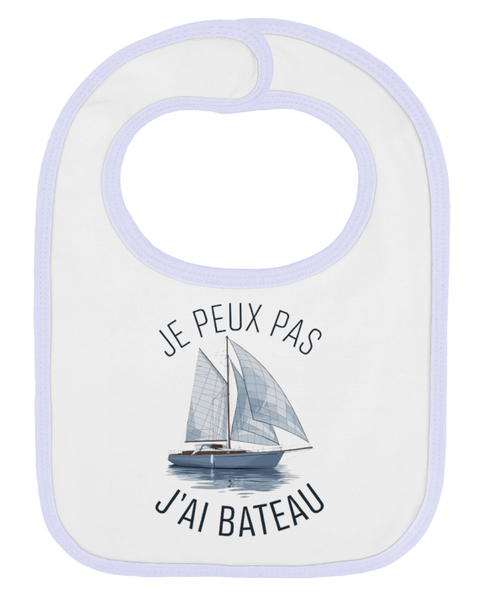 Bavoir bébé uni je peux pas j'ai bateau par bwilfy