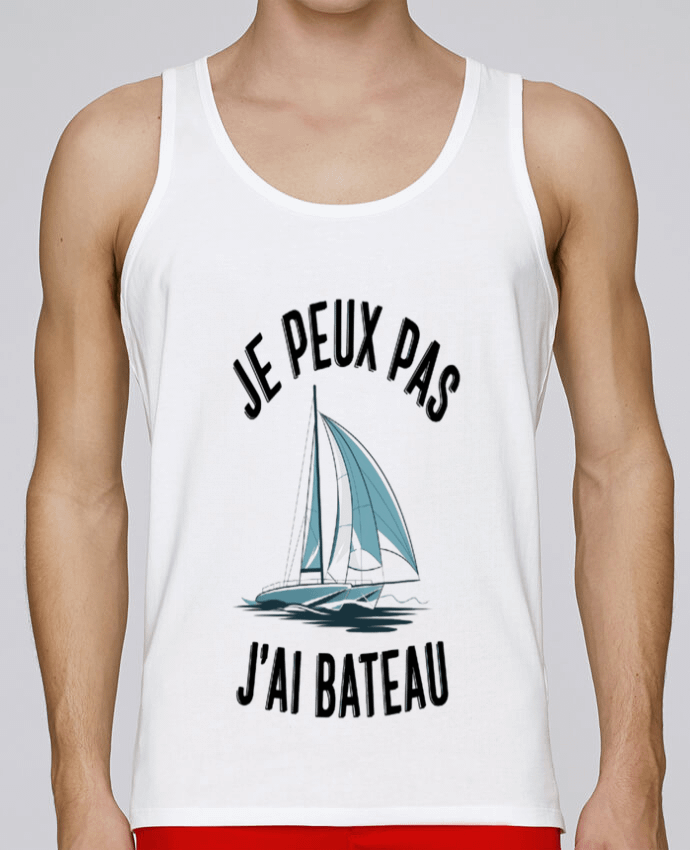 Débardeur homme je peux pas j'ai bateau par bwilfy 100% coton bio