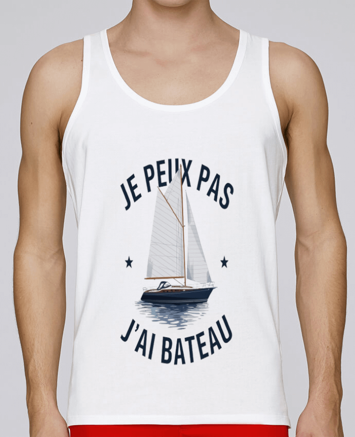 Débardeur homme je peux pas j'ai bateau par bwilfy 100% coton bio