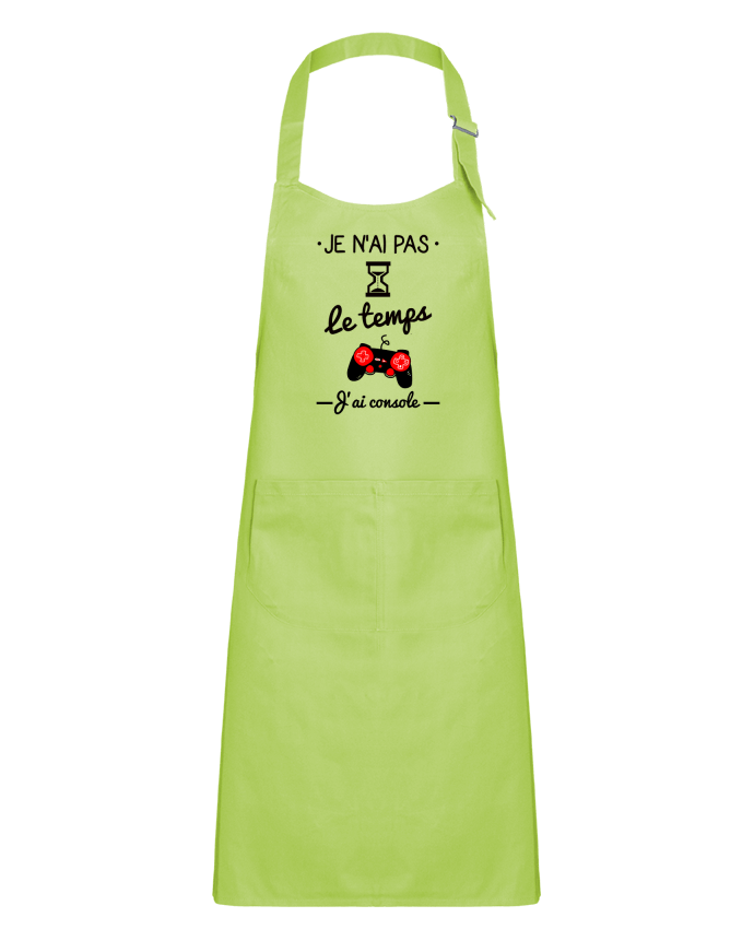 Kids chef pocket apron Pas le temps, j'ai console, tee shirt geek,gamer by Benichan