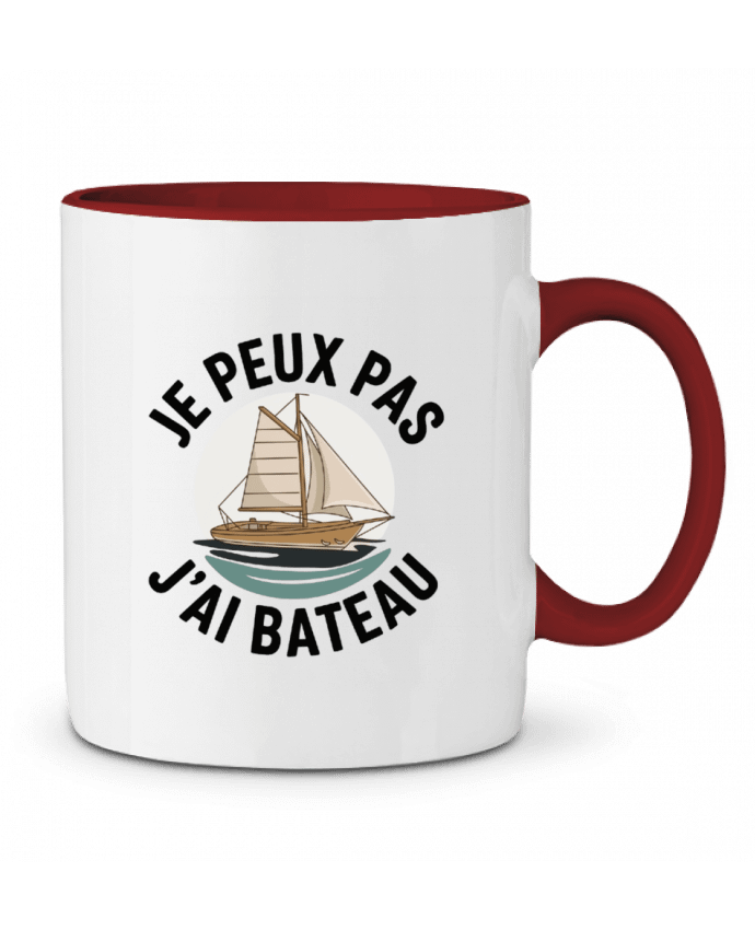 Mug bicolore je peux pas j'ai un bateau bwilfy