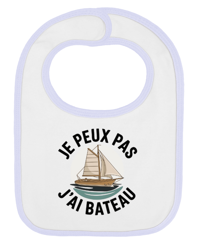 Bavoir bébé uni je peux pas j'ai un bateau par bwilfy