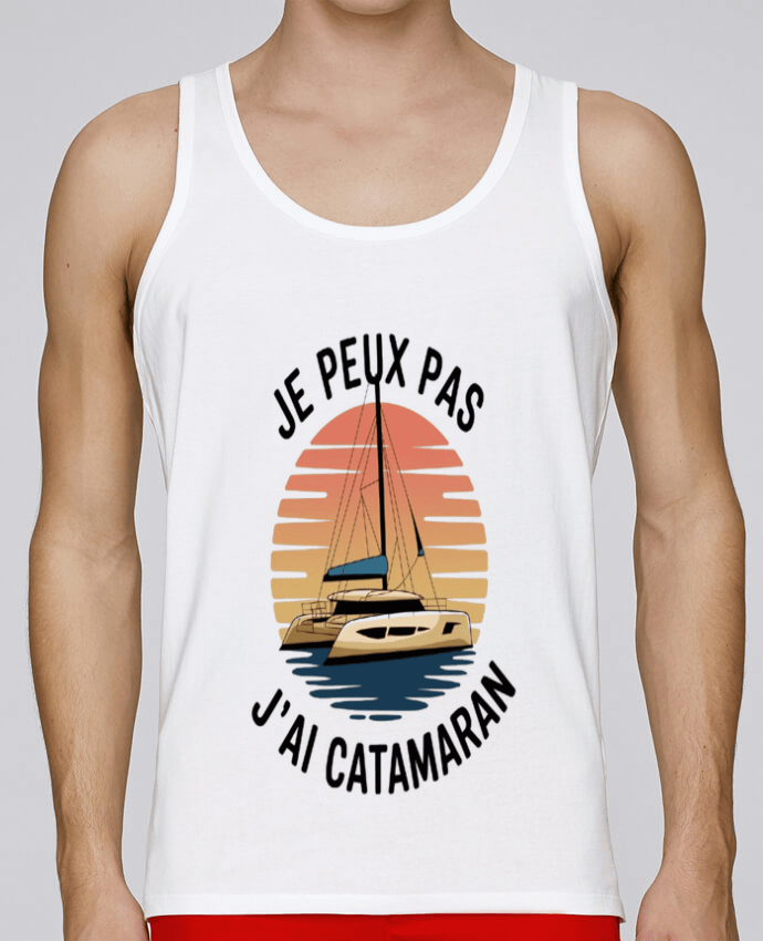 Débardeur homme je peux pas j'ai catamaran par bwilfy 100% coton bio