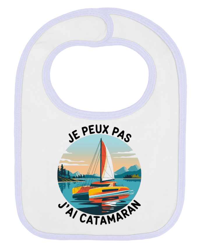 Bavoir bébé uni je peux pas j'ai catamaran par bwilfy