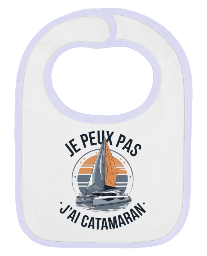 Bavoir bébé uni je peux pas j'ai catamaran par bwilfy