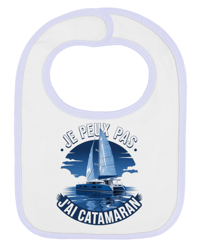 Bavoir bébé uni je peux pas j'ai catamaran par bwilfy