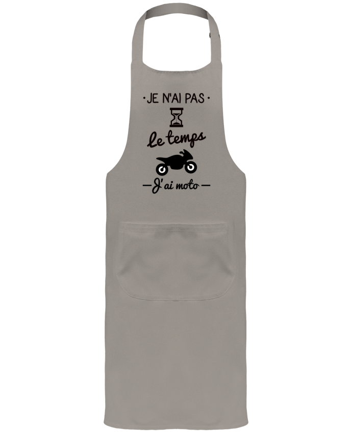 Garden or Sommelier Apron with Pocket Pas le temps j'ai moto, motard by Benichan